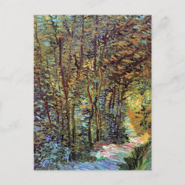 Postal Vincent Van Gogh - Camino en el bosque Arte fino