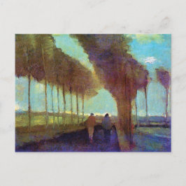 Postal Vincent Van Gogh - Camino rural con dos figuras