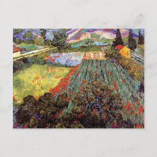 Postal Vincent Van Gogh - Campo con amapolas Arte Fino