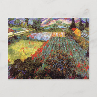 Postal Vincent Van Gogh - Campo con amapolas Arte Fino