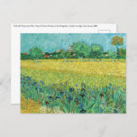 Postal Vincent van Gogh - Campo con irlandeses cerca de A<br><div class="desc">Campo con irlandeses cerca de Arles / Vista de Arles con irlandeses en primer plano - Vincent van Gogh,  Petróleo sobre lienzo,  1888</div>