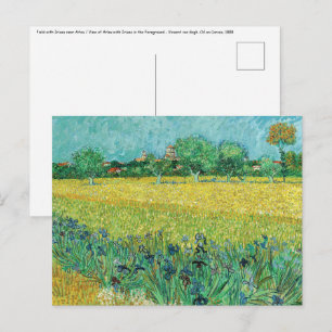 Postal Vincent van Gogh - Campo con irlandeses cerca de A