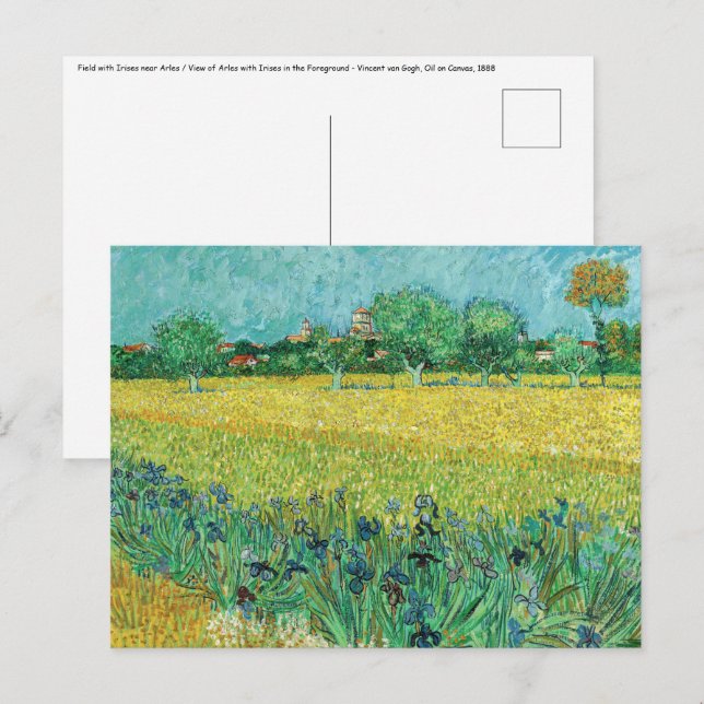 Postal Vincent van Gogh - Campo con irlandeses cerca de A (Anverso / Reverso)