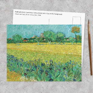 Postal Vincent van Gogh - Campo con lirios cerca de Arlés