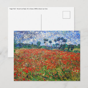 Postal Vincent van Gogh - Campo de amapola