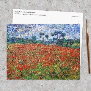 Postal Vincent van Gogh - Campo de Amapolas