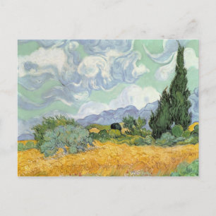 Postal Vincent van Gogh   Campo de rueda con cipreses, 18
