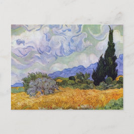 Postal Vincent van Gogh - Campo de trigo con cipreses