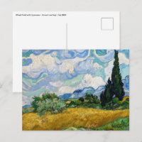 Vincent Van Gogh - Campo de trigo con cipreses