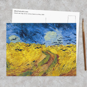 Postal Vincent van Gogh - Campo de trigo con cuervos