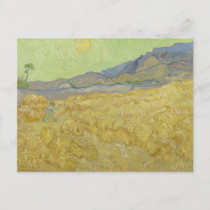 Postal Vincent Van Gogh, Campo de trigo con segador