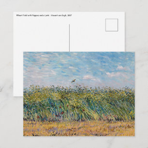 Postal Vincent van Gogh - Campo de trigo con una alondra