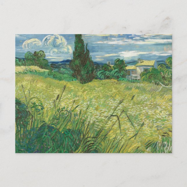 Postal Vincent van Gogh - Campo verde (Anverso)
