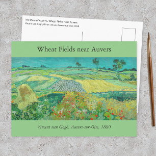 Postal Vincent van Gogh - Campos de trigo cerca de Auvers
