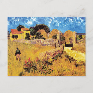Postal Vincent Van Gogh - Casa de campo en Provenza Arte 