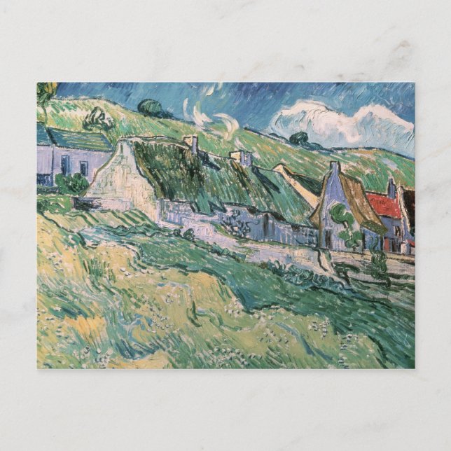 Postal Vincent van Gogh | Casas de campo en Auvers-sur-Oi (Anverso)