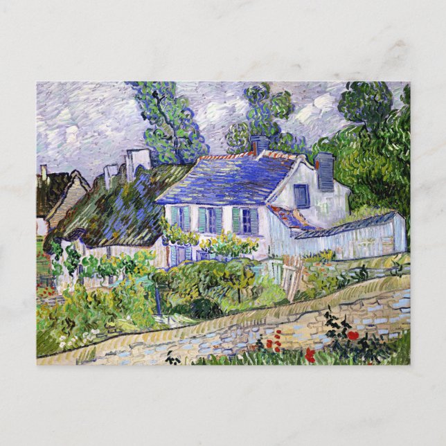 Postal Vincent van Gogh, Casas en Auvers, (Anverso)