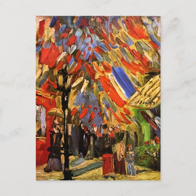 Postal Vincent Van Gogh - Celebración Del 14 De Julio (Anverso)