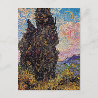 Postal Vincent Van Gogh - Cipreses Amante del Arte de los