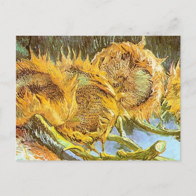 Postal Vincent Van Gogh - Cortar los Sunflowes GC (Anverso)