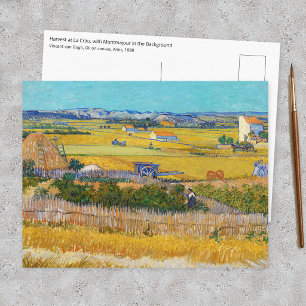 Postal Vincent van Gogh - Cosecha en La Crau