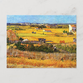 Postal Vincent Van Gogh - Cosecha en La Crau Arte Fino