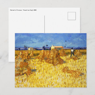 Postal Vincent van Gogh - Cosecha en Provenza