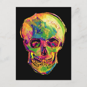 Postal Vincent Van Gogh - Cráneo de Halloween Pop Art