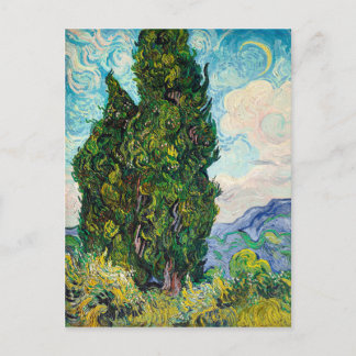 Postal Vincent Van Gogh Cypresses Bella Artes