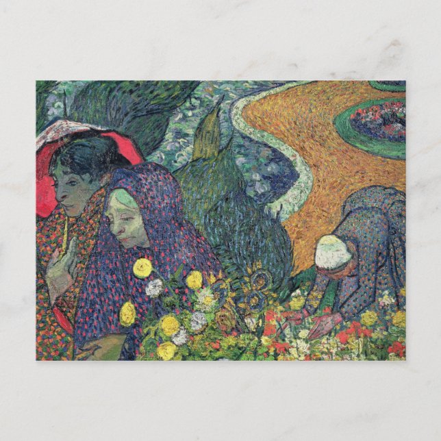 Postal Vincent van Gogh | Damas de Arles, 1888 (Anverso)