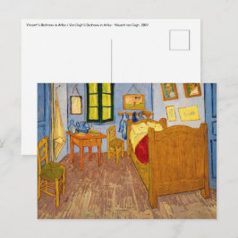 Postal Vincent van Gogh - Dormitorio de Vincent en Arles