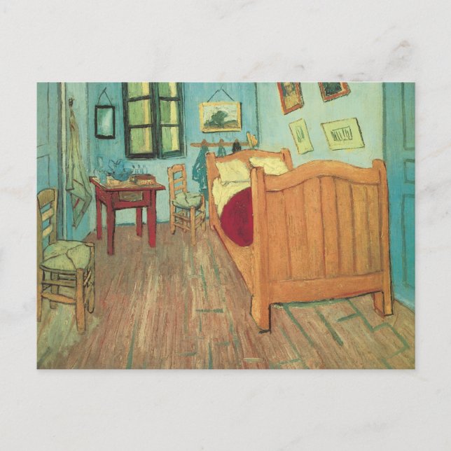Postal Vincent van Gogh - Dormitorio de Vincent en Arles (Anverso)