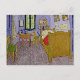 Postal Vincent van Gogh dormitorio del Van Gogh en
