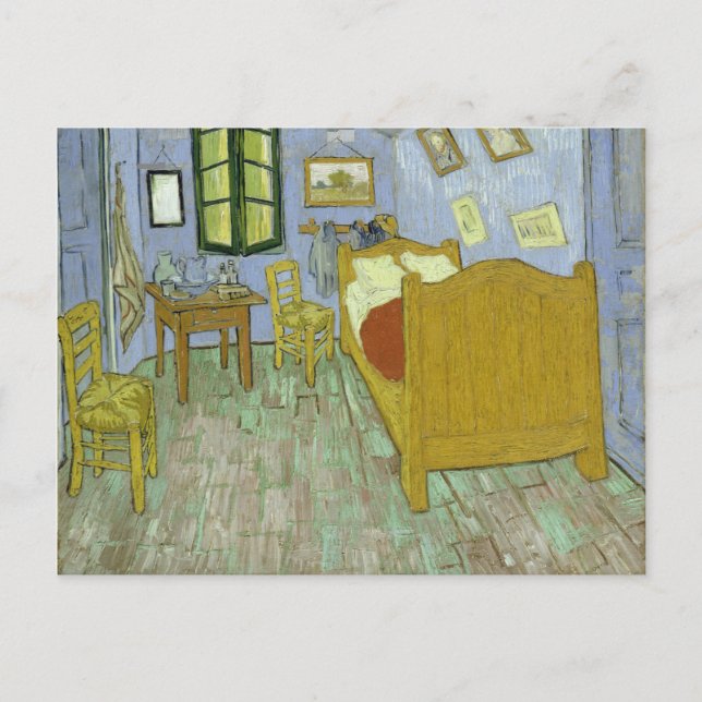Postal VINCENT VAN GOGH - Dormitorio en Arles 1888 (Anverso)