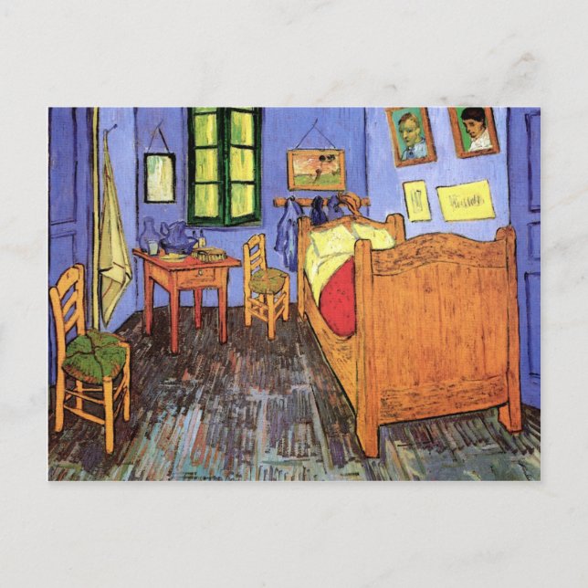 Postal Vincent Van Gogh - Dormitorio En El Bella Artes De (Anverso)