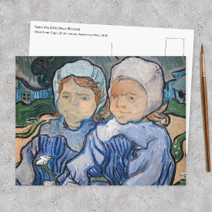 Postal Vincent van Gogh - Dos niñas