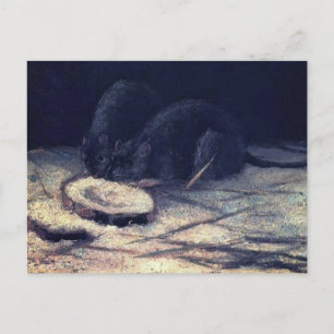 Postal Vincent Van Gogh - Dos Ratas - Rat Lover Arte Fino