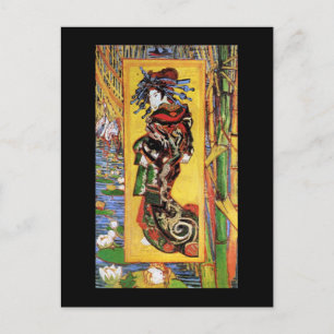 Postal Vincent Van Gogh - El Cortesano - Geisha japonés