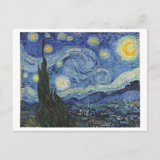 Postal Vincent van Gogh el | la noche estrellada, junio (Anverso)