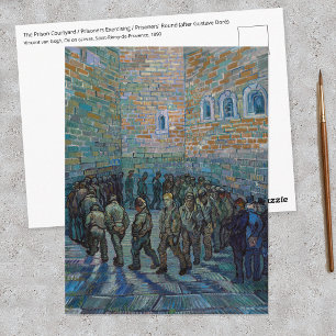 Postal Vincent van Gogh - El patio de la cárcel