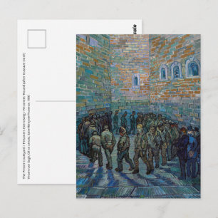 Postal Vincent van Gogh - El patio de la prisión