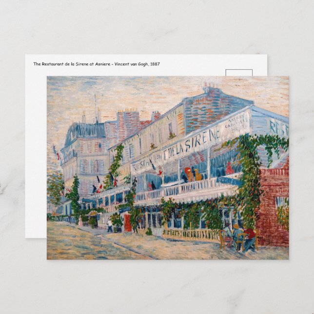 Postal Vincent van Gogh - El restaurante de la Sirene (Anverso / Reverso)