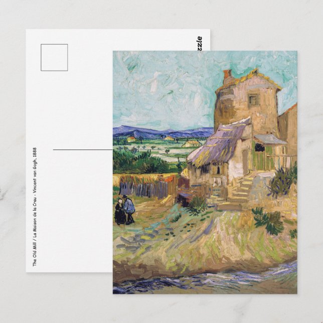 Postal Vincent van Gogh - El viejo molino (Anverso / Reverso)