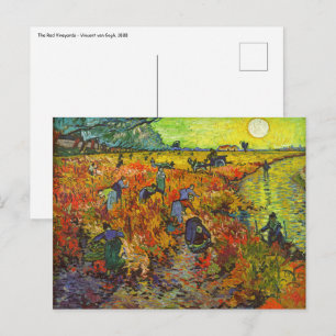 Postal Vincent van Gogh - El Viñedo Rojo