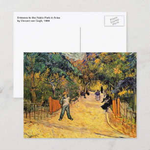 Postal Vincent van Gogh - Entrada al Parque Público, Arlé