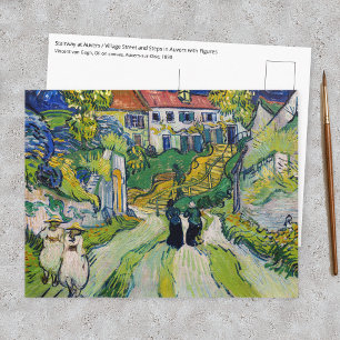 Postal Vincent van Gogh - Escalera en Auvers