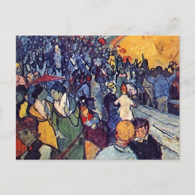 Postal Vincent Van Gogh - Espectadores en la Arena (Anverso)