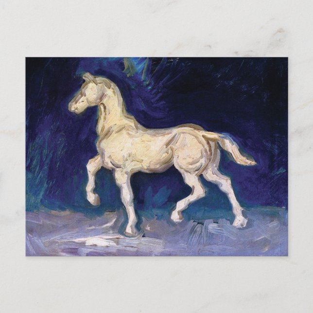 Postal Vincent Van Gogh - Estatuilla de yeso de un caball (Anverso)