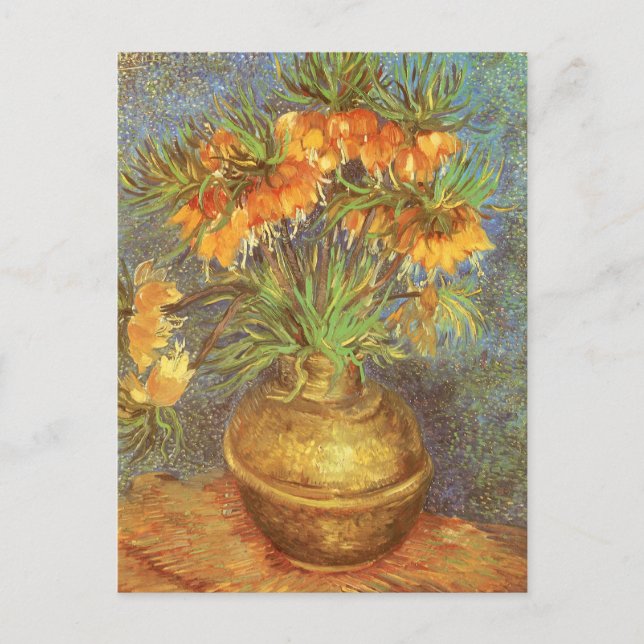 Postal Vincent van Gogh - Fritillarias en un jarrón de co (Anverso)