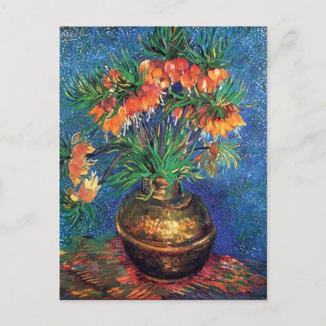 Postal Vincent Van Gogh - Fritillarios En Una Vara De Cob (Anverso)